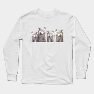 It's a Family of Bears - Black Bear Family Long Sleeve T-Shirt